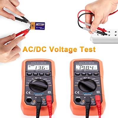 Voltage test with a multimeter